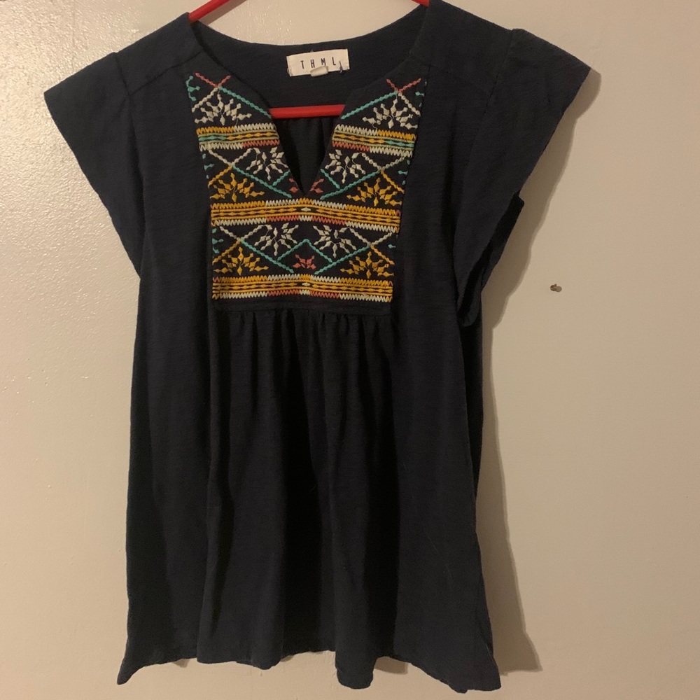 Navy blue top